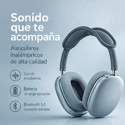 Auriculares Bluetooth supraaurales: comodidad y sonido inalámbrico.